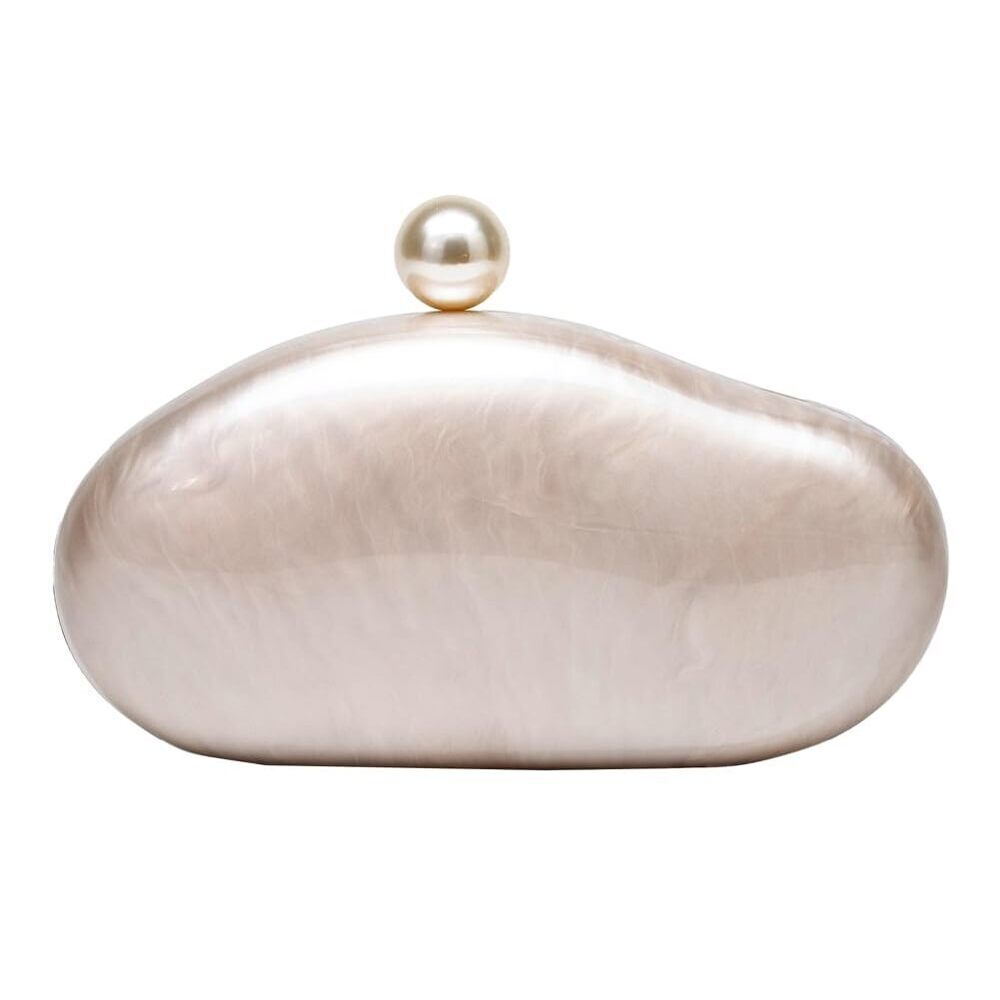 5946 Acrylic Pearl Clutch Purses Trendy Acrylic Evening Handbag Y2k